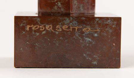 Lot #3293 International Olympic Committee (IOC) 'Sport and Universality' Marble-and-Bronze Sculpture Award by Rosa Serra - Image 4