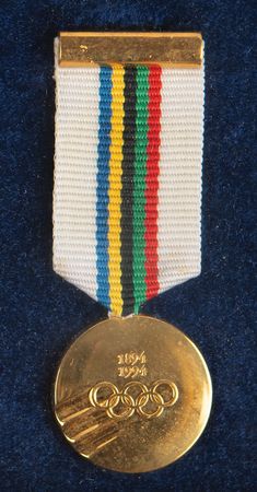 Lot #3370 International Olympic Committee (IOC) 1994 Centenary Medal and Badge - Image 3