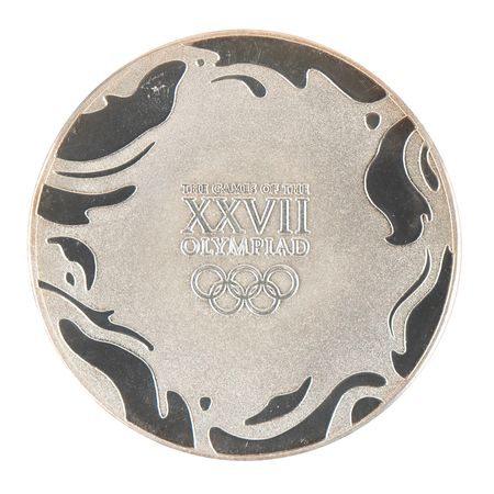 Lot #3153 Sydney 2000 Summer Olympics Silver-colored Participation Medal - Image 2