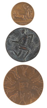 Lot #3159 Summer and Winter Participation Medals (3) - St. Moritz 1928, Melbourne 1956, and Rome 1960 - Image 1
