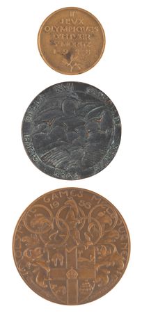 Lot #3159 Summer and Winter Participation Medals (3) - St. Moritz 1928, Melbourne 1956, and Rome 1960 - Image 2