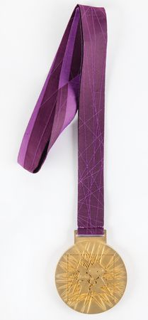 Lot #3110 London 2012 Summer Olympics Gold Winner's Medal, Awarded to a Team USA Runner - Image 2