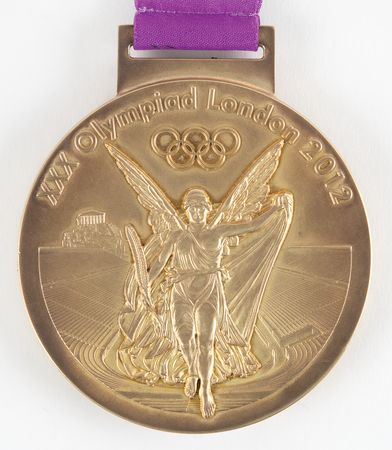 Lot #3110 London 2012 Summer Olympics Gold Winner's Medal, Awarded to a Team USA Runner - Image 3