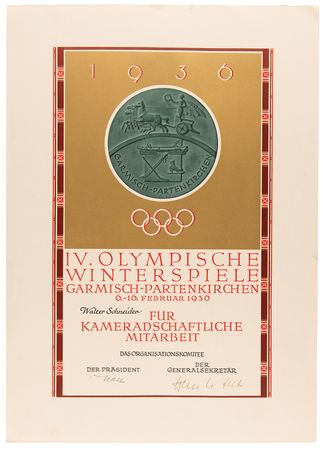 Lot #3160 Winter Olympics Collection of (10) Diplomas - Image 4