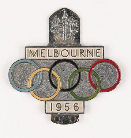 Lot #3340 Melbourne 1956 Summer Olympics Car Badge - Image 1