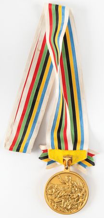Lot #3084 Tokyo 1964 Summer Olympics Gold Winner's Medal for Fencing - Image 5