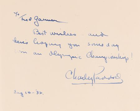 Lot #3286 Charley Paddock Signed Book - The Fastest Human - Image 2