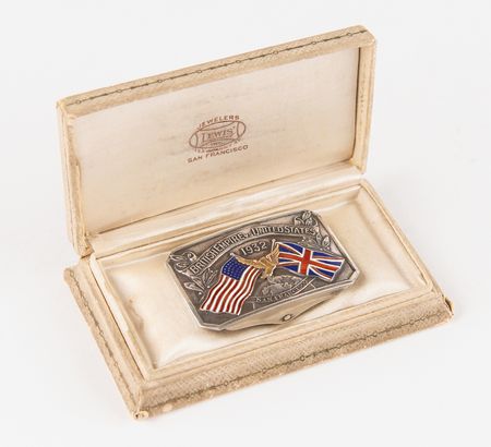 Lot #3316 United States and Great Britain 1932 Track and Field Championships Belt Buckle - Image 3