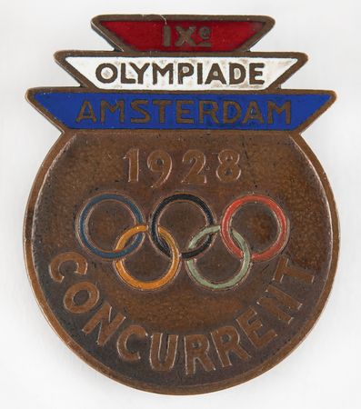 Lot #3176 Amsterdam Olympics 1928 Competitor's Badge - Image 1