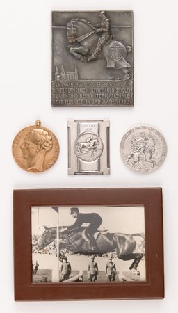 Lot #3068 Berlin 1936 Summer Olympics Silver Winner's Medal, with Other Medals and Trophies from the Collection of Equestrian Johan Jacob Greter - Image 11
