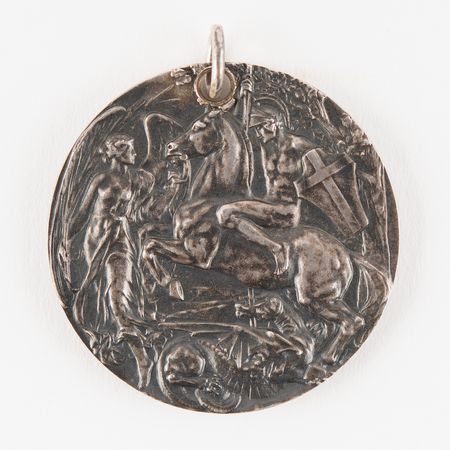 Lot #3052 London 1908 Olympics Silver Winner's Medal for Football (Soccer) - Image 2