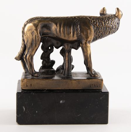 Lot #3349 Italian Olympic Committee 'Romulus and Remus' Sculpture - Image 2