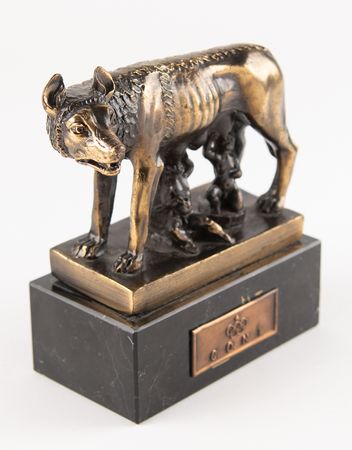 Lot #3349 Italian Olympic Committee 'Romulus and Remus' Sculpture - Image 3