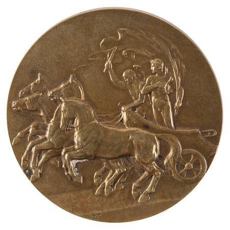 Lot #3120 London 1908 Olympics Gilt Bronze Participation Medal - Image 1