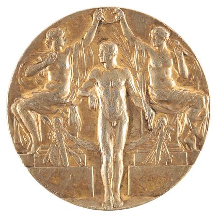 Lot #3055 Stockholm 1912 Olympics Team Gold Winner's Medal - Image 1