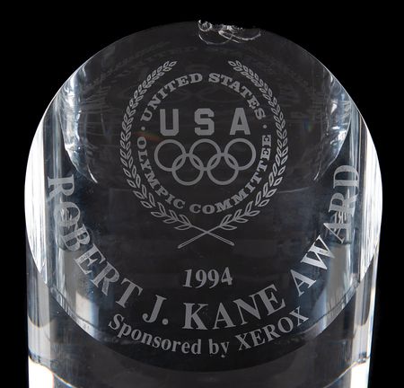 Lot #3369 Greg Louganis' 1994 Robert J. Kane Crystal Award - Image 2