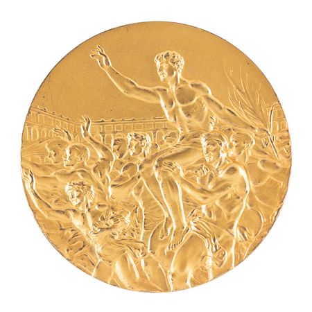 Lot #3072 London 1948 Summer Olympics Gold Winner's Medal - Image 2