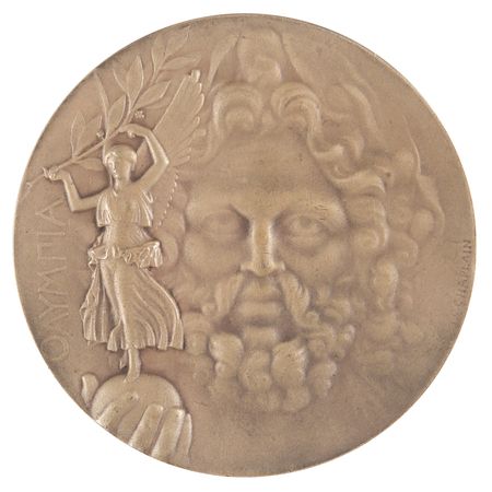 Lot #3049 Athens 1906 Intercalated Olympics Silver Winner's Medal - Image 1