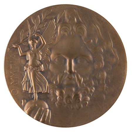 Lot #3050 Athens 1906 Intercalated Olympics Bronze Winner's Medal - Image 1