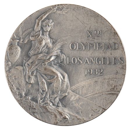 Lot #3065 Los Angeles 1932 Summer Olympics Silver Winner's Medal - Image 1