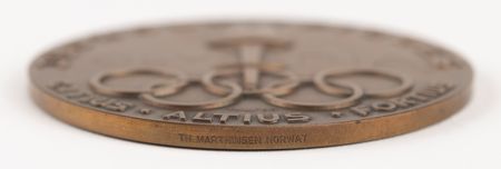 Lot #3073 Oslo 1952 Winter Olympics Bronze Winner's Medal with Case - Image 3