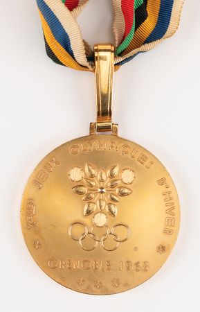 Lot #3085 Grenoble 1968 Winter Olympics Gold Winner's Medal for Ice Hockey with Case - Image 4