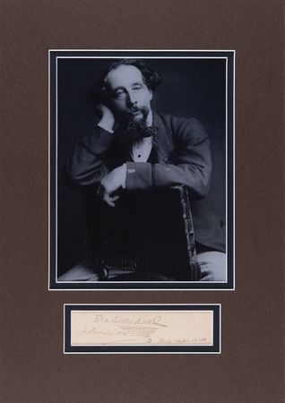Lot #527. Charles Dickens Signature