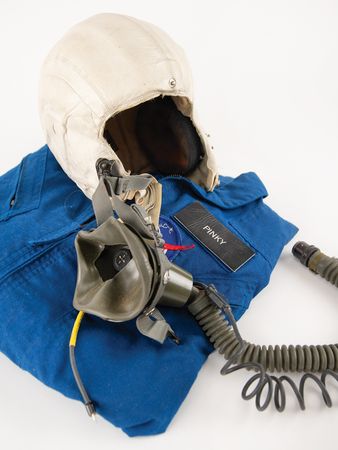 Lot #467 Space Shuttle: George 'Pinky' Nelson's NASA Flight Suit and USAF MB-3 Helmet - Image 1