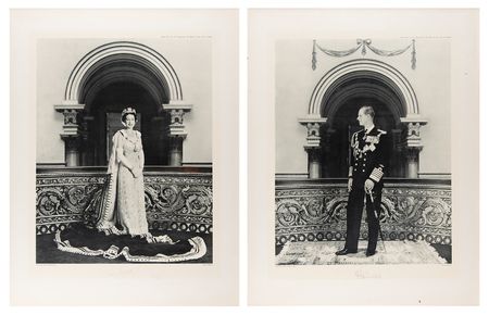 Lot #169 Queen Elizabeth II and Prince Philip (2) Oversized Signed Photogravures - Image 1