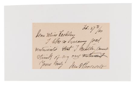 Lot #111 Franklin, Eleanor, and Sara Roosevelt (3) Signed Items - Image 4