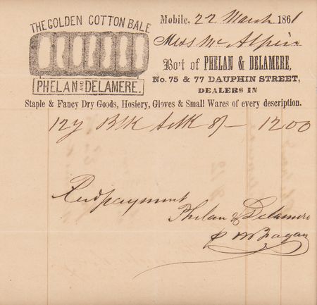 Lot #242 Golden Cotton Bale Receipt (1861) - Image 2