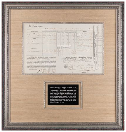 Lot #403 United States Light Artillery: Accounting Ledger (1818) - Image 1