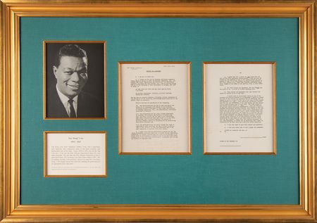 Lot #592 Nat King Cole Document Signed - Image 1