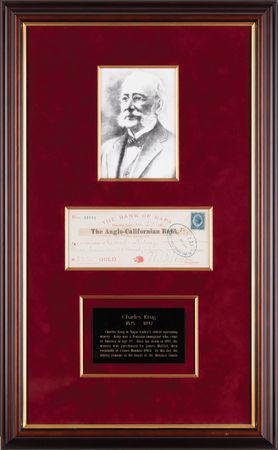 Lot #274 Charles Krug Signed Check - Image 1