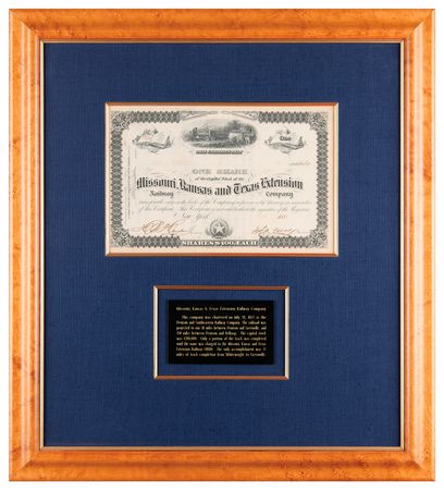 Lot #287 Missouri, Kansas and Texas Extension