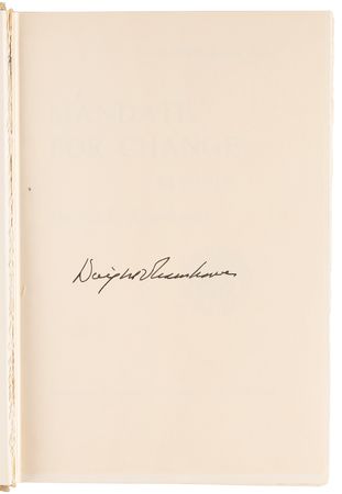 Lot #66 Dwight D. Eisenhower Signed Ltd. Ed. Book - Mandate for Change - Image 4