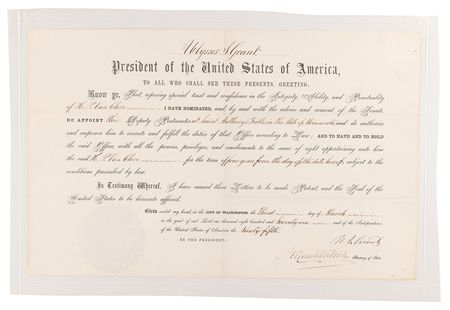 Lot #17 U. S. Grant Document Signed as President - Image 2