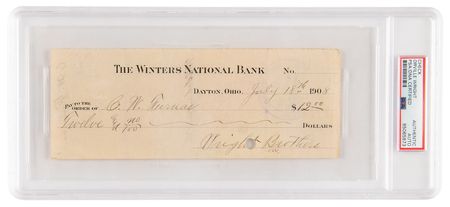 Lot #411 Orville Wright Signed Check as Wright