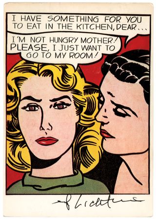 Lot #499 Roy Lichtenstein Signed 'Eddie Diptych'