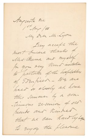 Lot #204 James G. Blaine Autograph Letter Signed - Image 1