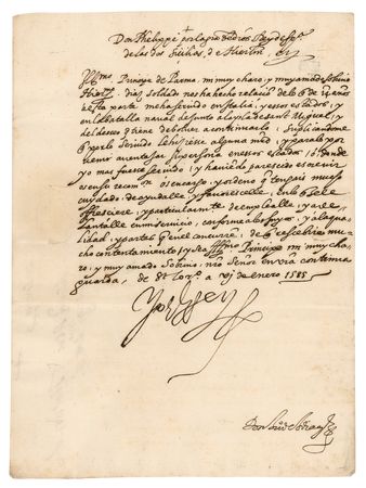 Lot #272 King Philip II Letter Signed - Image 1