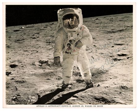 Lot #428 Buzz Aldrin Signed Photograph