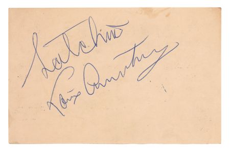 Lot #584 Louis Armstrong Signature