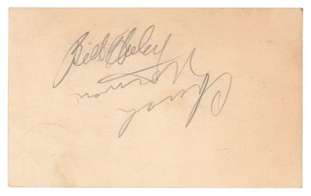 Lot #647 Bill Haley and His Comets Signed Promo Card - Image 2
