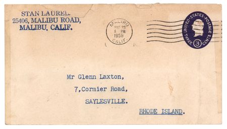 Lot #832 Stan Laurel Typed Letter Signed on the Death of Oliver Hardy: 