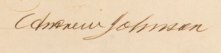 Lot #14 Andrew Johnson Document Signed as President - Image 2