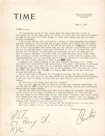Lot #520 Hunter S. Thompson Typed Letter Signed:
