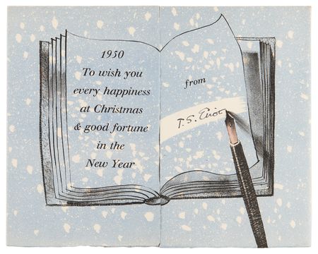 Lot #515 T. S. Eliot Signed Christmas Card