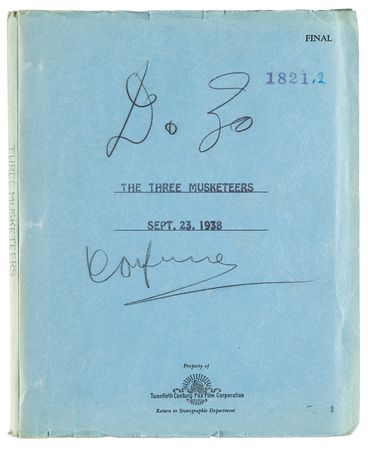 Lot #735 Darryl F. Zanuck's Hand-Annotated Script for The Three Musketeers - Image 1