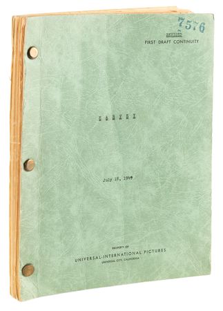 Lot #712 Harvey Revised First Draft Continuity Script - Image 1